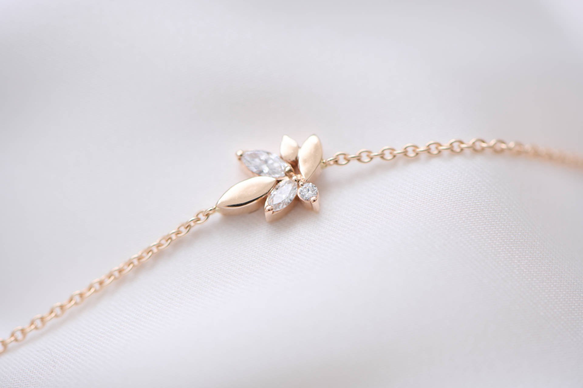 FEUILLE PINK GOLD BRACELET
