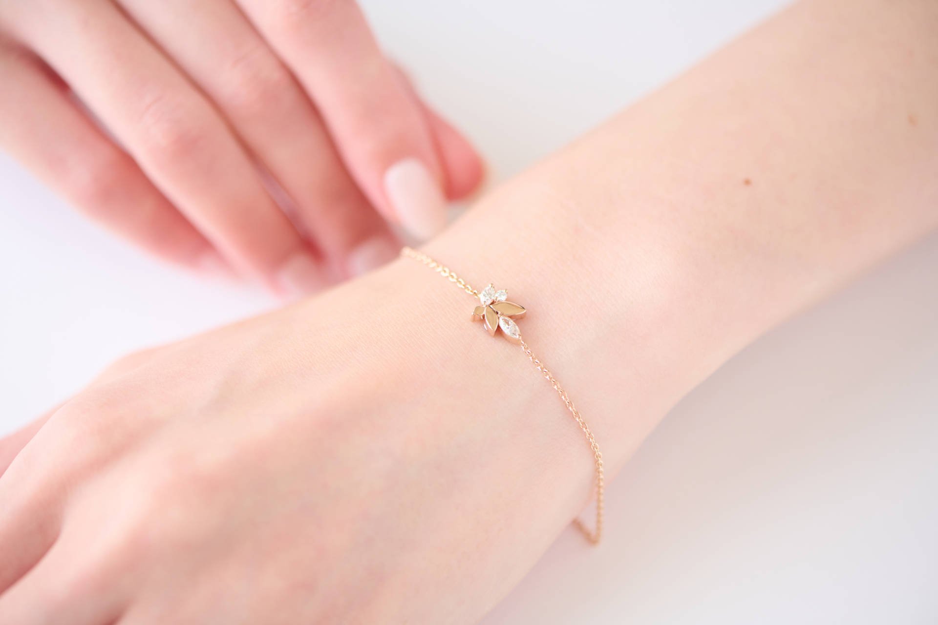 FEUILLE PINK GOLD BRACELET